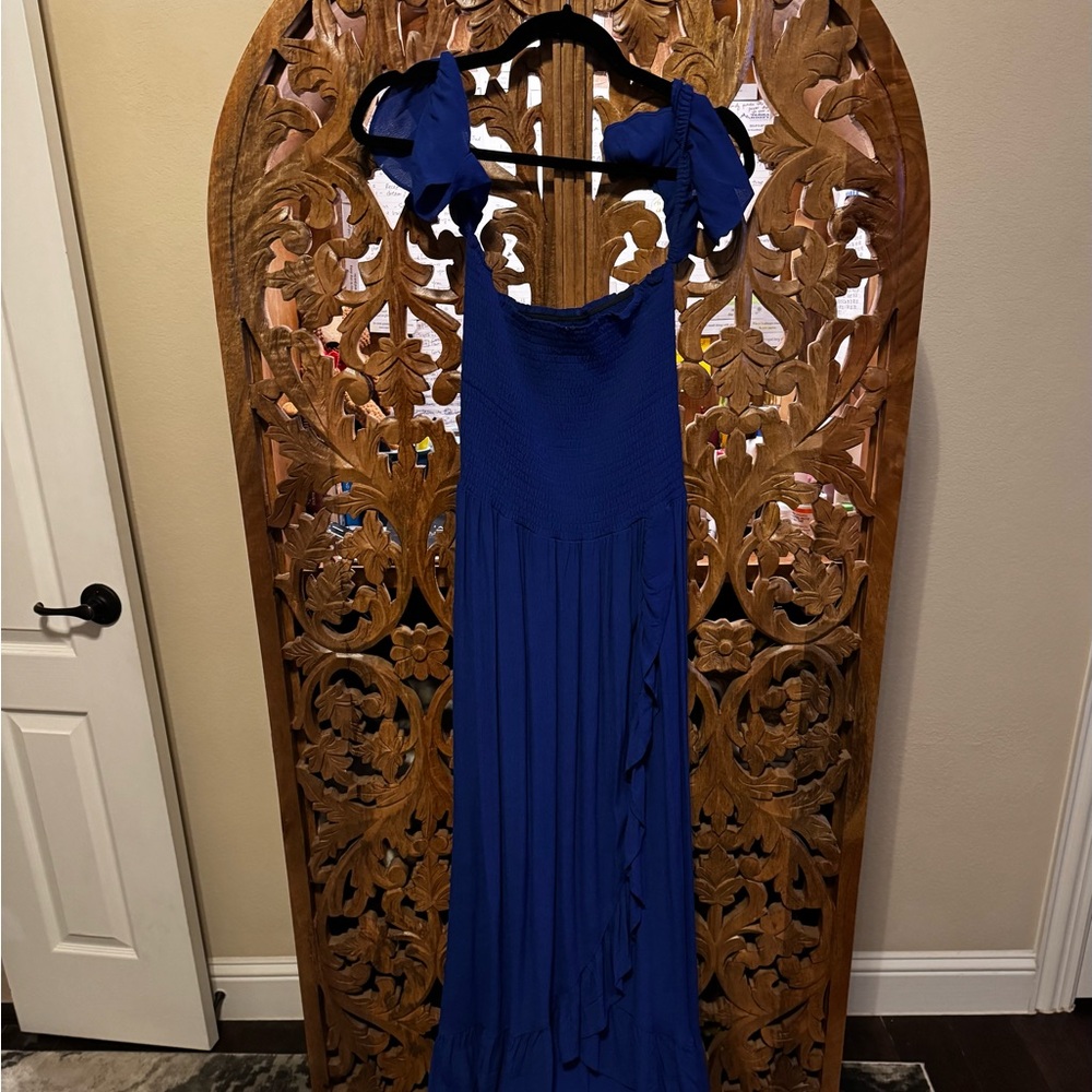 Altar'd State Royal Blue Asymmetrical Dress